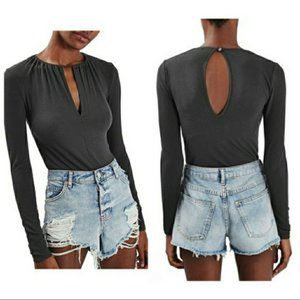 TopShop Ribbed Keyhole Bodysuit - NWT